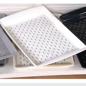 New Non Slip Serving Trays in White from QVC
